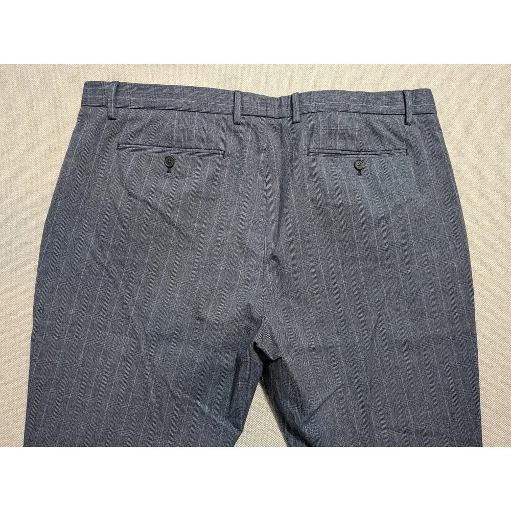Banana Republic Men's 42x32 Blue Plaid Dress Pants Slim Tapered Fit